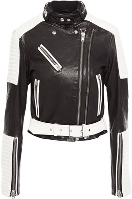 IRO Lukka Two-tone Leather Biker Jacket