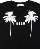 Thumbnail for your product : MSGM Palm Logo Printed Cotton Jersey T-shirt