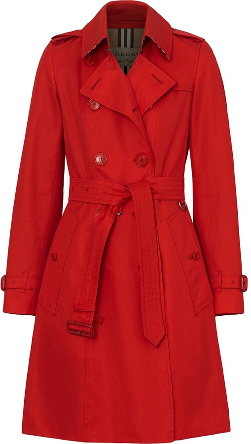 burberry trench coat red