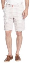 Thumbnail for your product : Howe white and red stripe reversible 'Switchstance' shorts