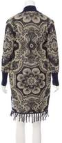 Thumbnail for your product : Chaser Fringe-Accented Patterned Cardigan