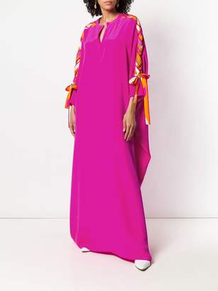 Emilio Pucci lace-up sleeves kaftan dress