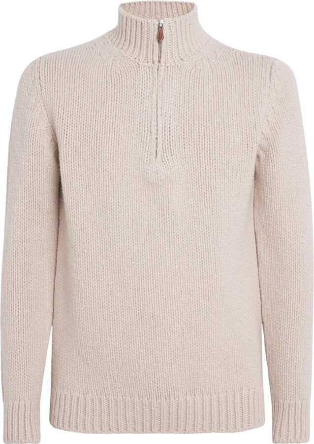 Eleventy Wool Quarter-Zip Sweater