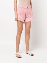Thumbnail for your product : Semi-Couture Distressed Denim Short Shorts