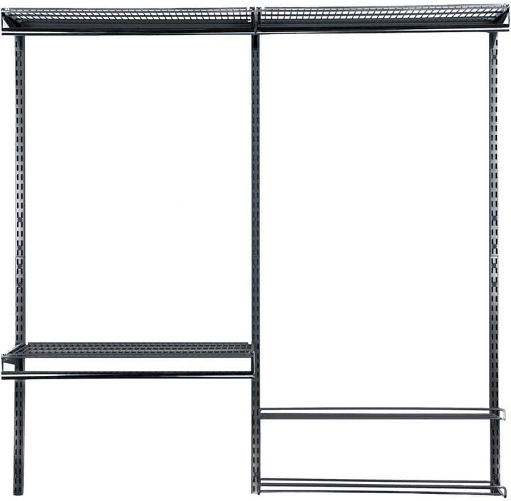 Triton Products 93 in. of Hanging Space, 450 sq. in. Per Shelf of Storage Space Garment Wall Organizer