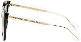 Gucci Black and Grey Square Sunglasses