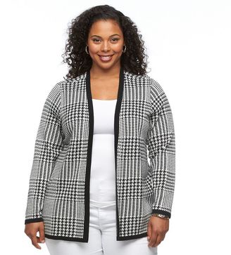 Croft & Barrow Plus Size Essential Solid Open-Front Cardigan