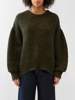 Loewe Double-neck Marled Wool-blend Sweater