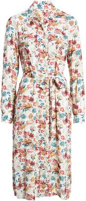 Lucky Brand Chelsea Foral Utility Crepe Shirtdress