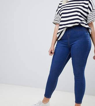 New Look Plus Curve skinny jegging in blue