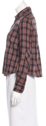 Boy By Band Of Outsiders Plaid Print Button-Up Top