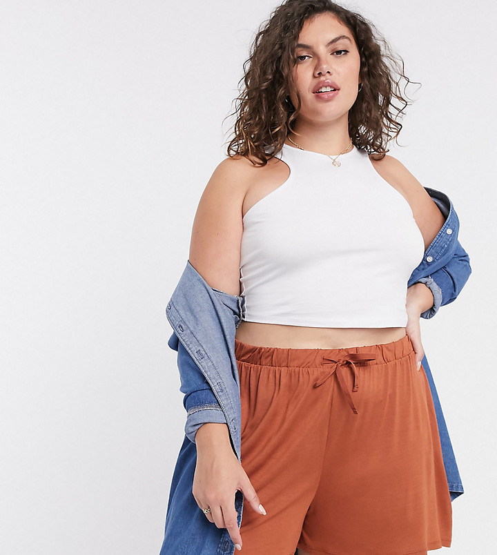 asos plus size shorts
