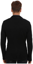 Thumbnail for your product : John Varvatos 2B Peak Lapel Knit Jacket w/ Leather Piping K2037Q3L