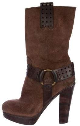Frye Suede Round-Toe Boots