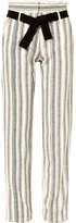Vanessa Bruno - Iwen Belted Striped Cotton-canvas Straight-leg Pants - White