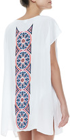Thumbnail for your product : Milly Embroidered Cape Swimsuit Coverup, Multicolor