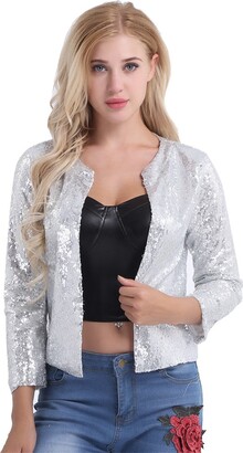 silver sequin bolero shrug