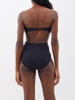 Thumbnail for your product : Marysia Swim Santa Monica Scalloped High-rise Bikini Briefs