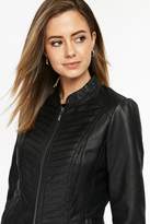 Thumbnail for your product : WallisWallis PETITE Black Faux Leather Jacket