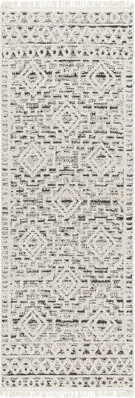 Sohanlal Diamond Light Gray/Black Area Rug