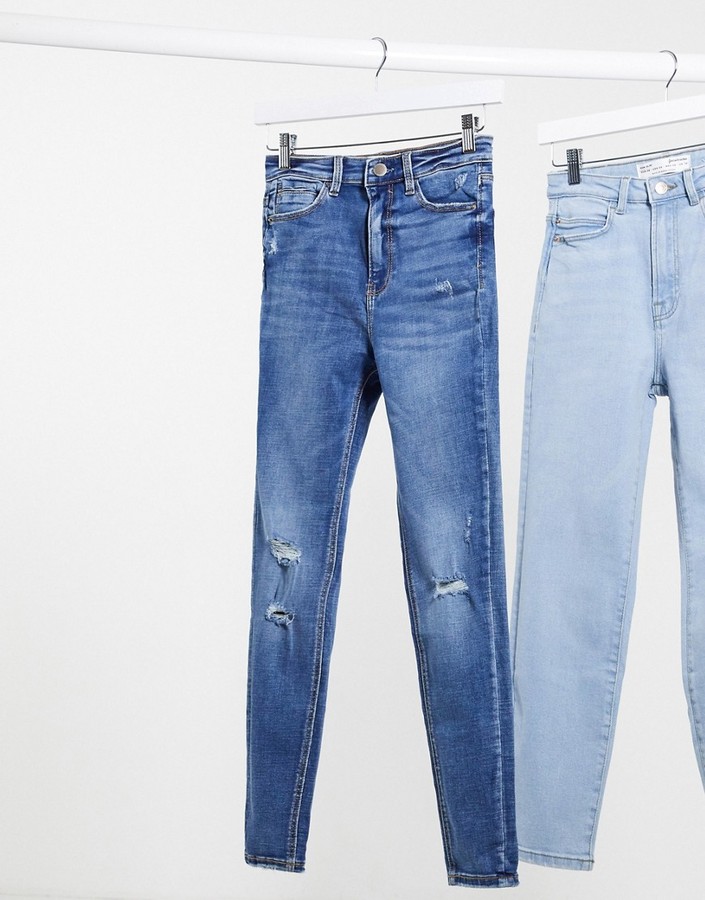 high waist jeans stradivarius