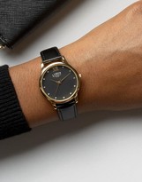 Thumbnail for your product : Limit Black Face & Leather Watch 6207.37