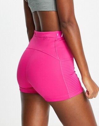 Nike Training Nike Pro Training Seasonal Dri-FIT high rise 3 inch booty  shorts in pink - ShopStyle