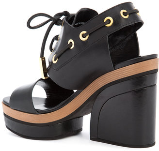 Pierre Hardy cut out platform sandals - women - Calf Leather/Leather - 36