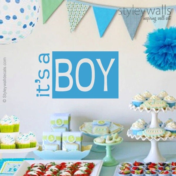 Etsy It's A Boy Wall Decal, It Is Sticker, Vinyl Lettering Boys Bedroom Nursery Baby Shower Decor