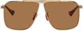 Thumbnail for your product : Gucci Gold Aviator Sunglasses