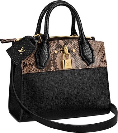 Louis Vuitton Leather and Python City Steamer