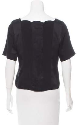 Marc Jacobs Scalloped Short Sleeve Top