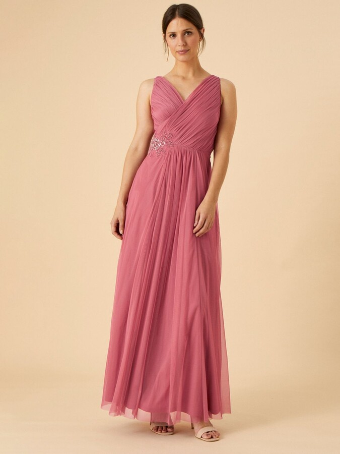 dusty rose maxi dress uk