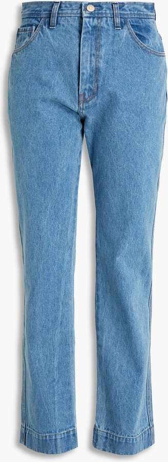 Rejina Pyo Denim Bootcut-Jeans in Blau Damen Bekleidung Jeans Bootcut Jeans 