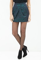 Thumbnail for your product : Forever 21 Contemporary Metallic Floral Pleated Skirt