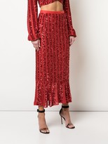 Thumbnail for your product : Saloni Aidan sequinned skirt