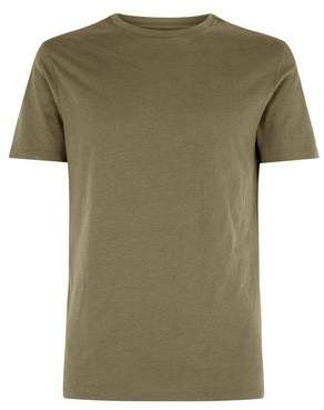 New Look Khaki Short Sleeve Muscle Fit T-Shirt