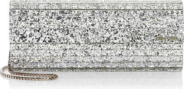 Jimmy Choo Women's Sweetie Metallic Glitter Acrylic Clutch - Champagne