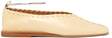 Jil Sander-jil sander whipstitched leather ballet flats womens cream