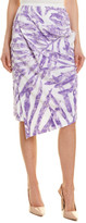 Thumbnail for your product : Michael Kors Collection Silk-Lined Linen Pencil Skirt