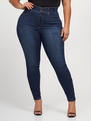Fashion to Figure Plus Size Dark Wash Curvy Skinny Jeans - Tall
