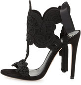 Thumbnail for your product : Brian Atwood Lucrezia Tie-Back Embroidery Sandal