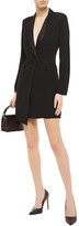 Thumbnail for your product : BA&SH Asymmetric Satin-trimmed Crepe Mini Dress
