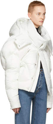 CHEN PENG White Short Quilted Puffer Jacket