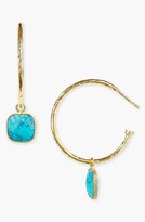 Thumbnail for your product : Argentovivo Turquoise Drop Hoop Earrings