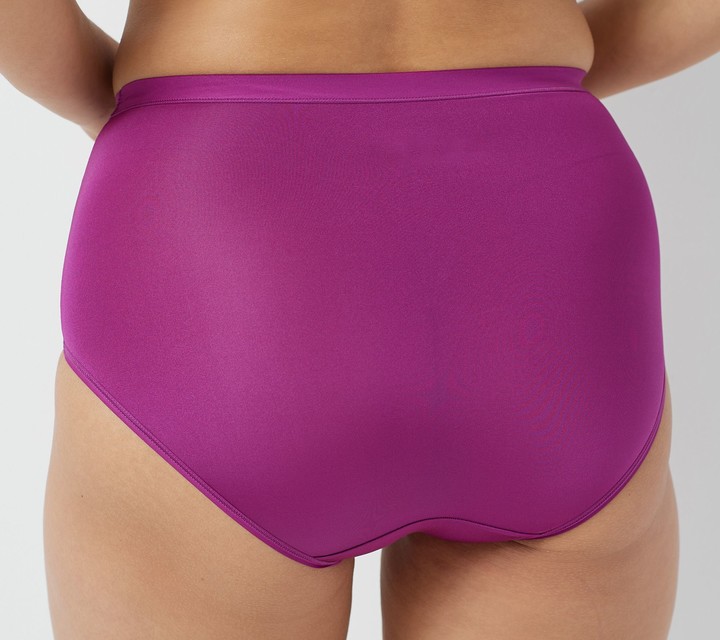 Maxi full briefs knickers size 16-18 ribbed tunnel elastic 100% cotton Mauve 