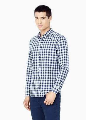Mango Outlet Slim-Fit Gingham Check Shirt
