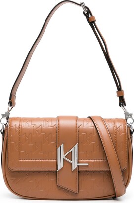 Karl Lagerfeld Paris Karolina Quilted Leather Crossbody Bag - Moonbeam