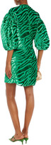 Thumbnail for your product : VIVETTA Gathered devoré-velvet mini dress