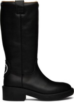 Thumbnail for your product : MM6 MAISON MARGIELA Kids Black Leather Zip-Up Boots